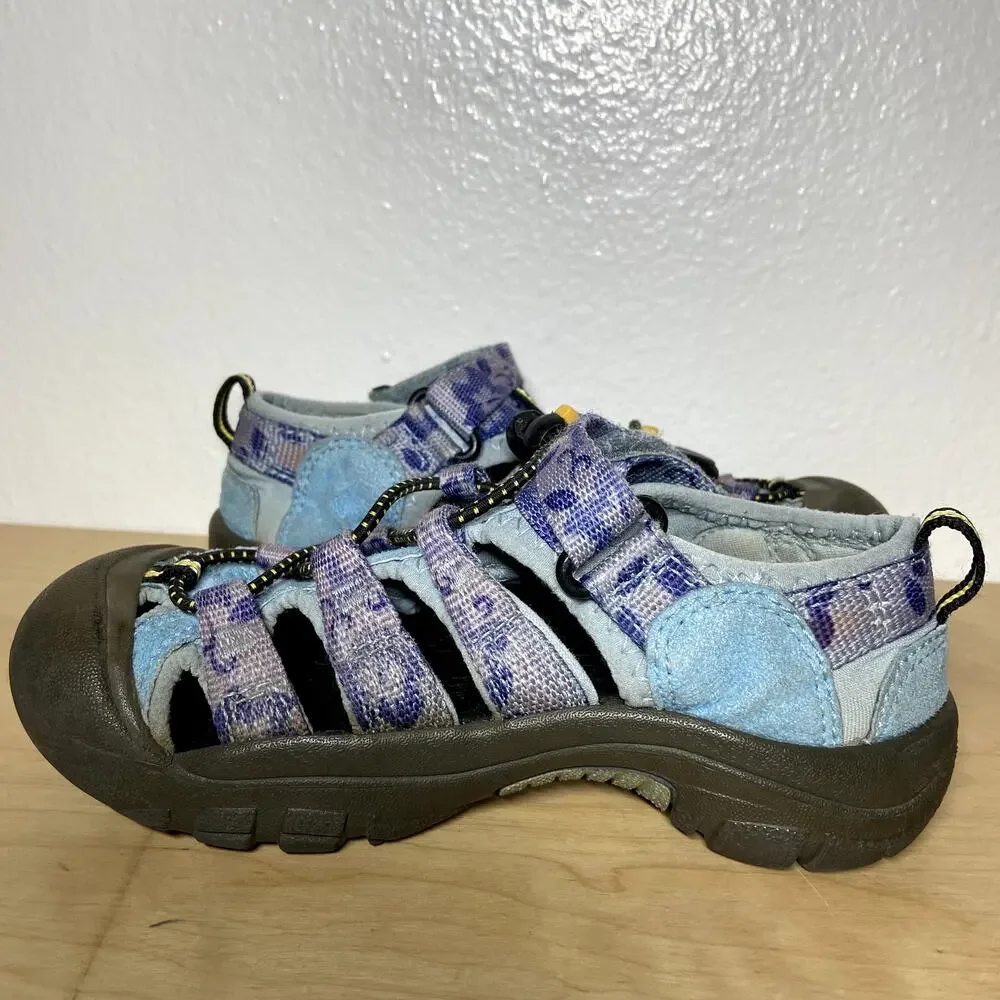 Keen Newport H2 Sandals Waterproof Fast Drying Pull Loops Blue Purple Floral 2